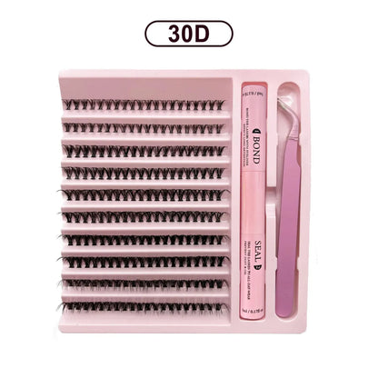 DIY Self-Grafting Double-Headed Glue Segmented Eyelash Set