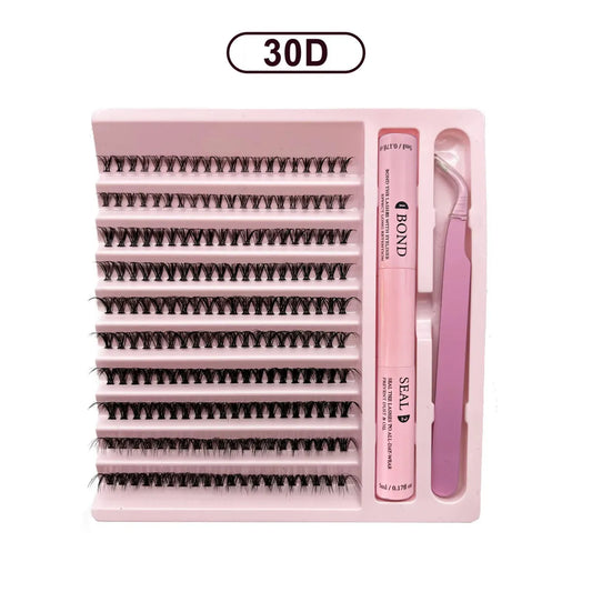 DIY Self-Grafting Double-Headed Glue Segmented Eyelash Set