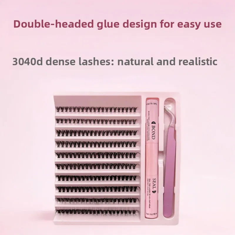 DIY Self-Grafting Double-Headed Glue Segmented Eyelash Set